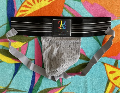 Jockstrap Men's Gray Size L Sexy Classic Sport Athletic Supporter Jock Brief - Picture 3 of 13