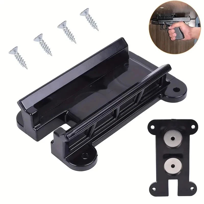 Magnetic Handgun Mount- Quickdraw Gun Magnet Mount Holster for Vehicle and Home