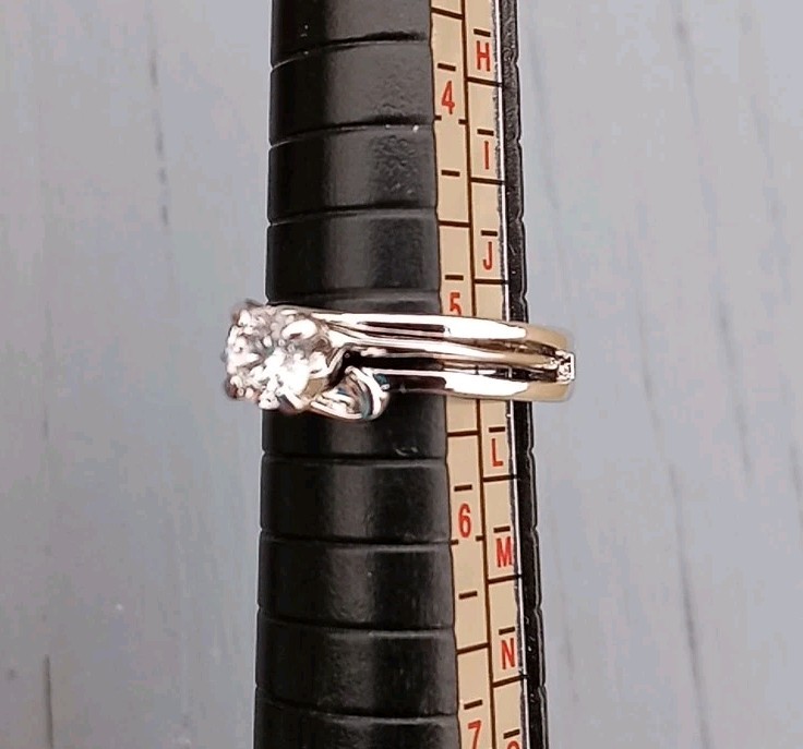 Wedding Ring Set Solitaire With Ring Jacket Unmar… - image 9