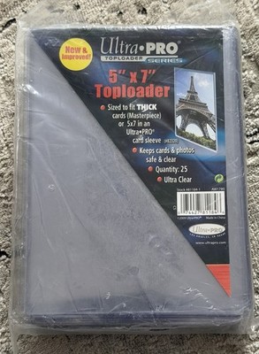 Pack of 25-Ultra PRO 81184-Factory Sealed Clear Rigid Standard 5 X 7 Top Loaders