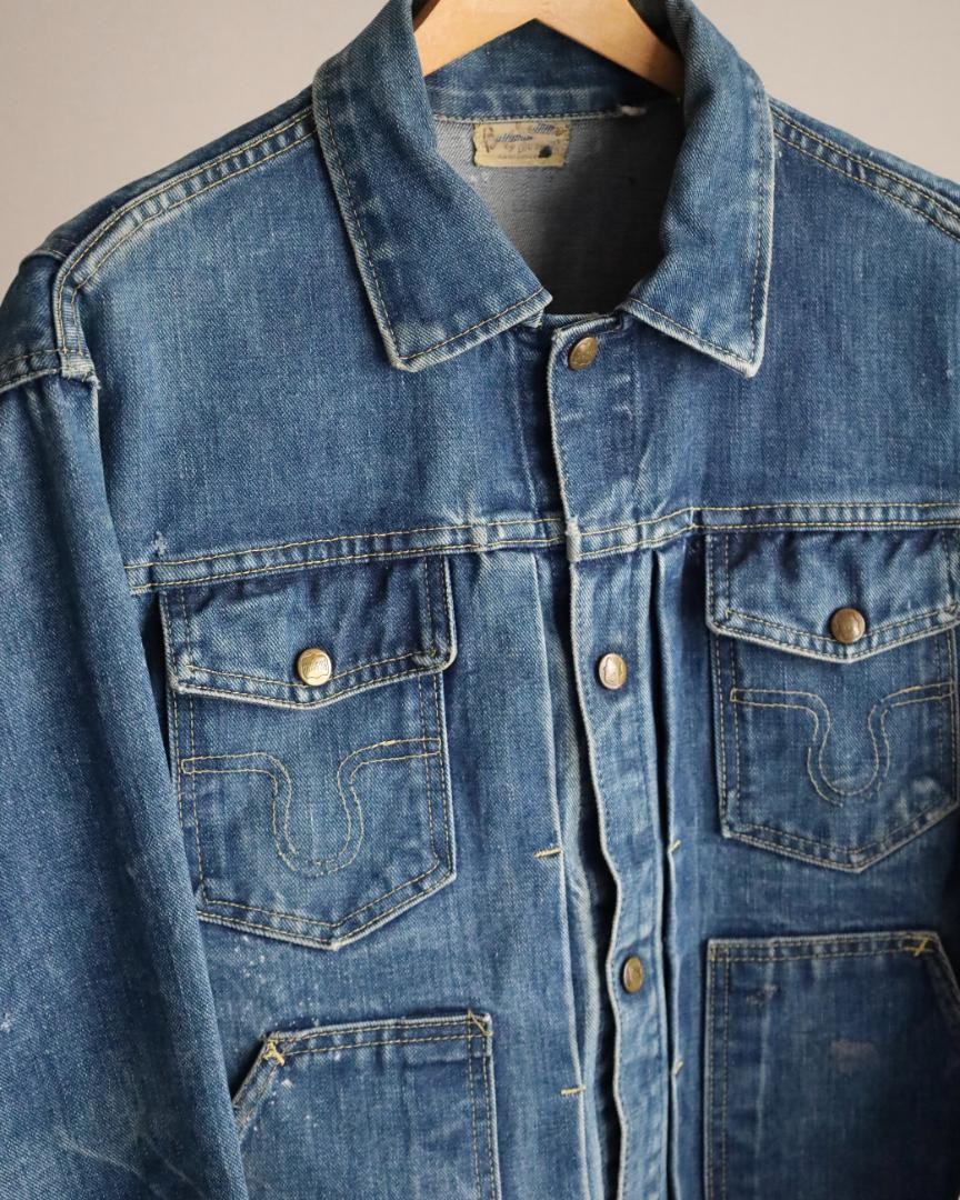 BIG SMITH Buckaroo 50s 60s Denim Jacket Size 44 XL Western