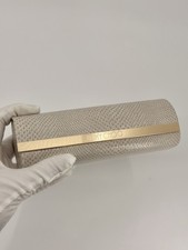 Jimmy Choo Eyeglasses Sunglasses Hard Case Beige Gold Logo