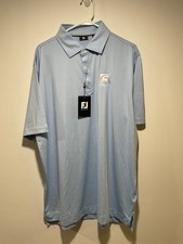 NEW Footjoy Polo Shirt Stretch Lisle Performance Blue XL Wicking