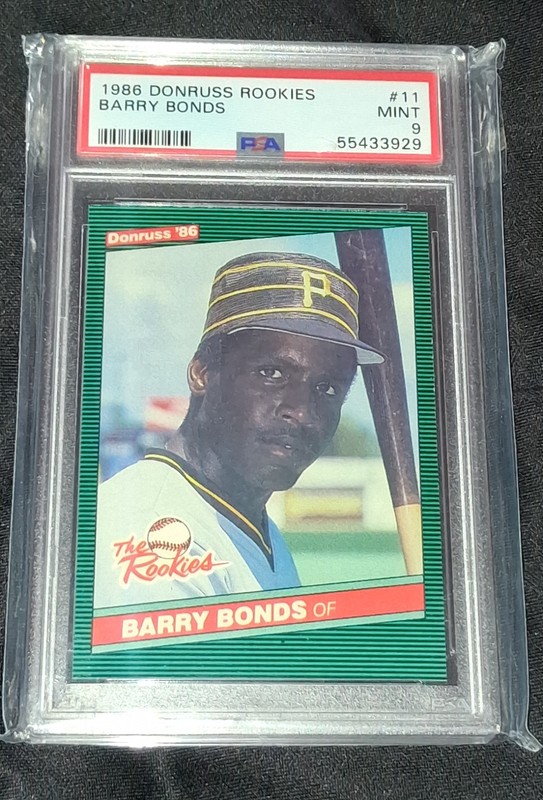 Barry Bonds 1986 Donruss Rookies PSA 9 Mint RC