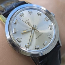 Vintage ELGIN men's manual wind watch cal.987 17Jewels swiss Sunburst dial 1960s