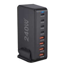 New 240W GaN desktop charger with 8 USB-C ports, supports PD 3.0 fast charging 