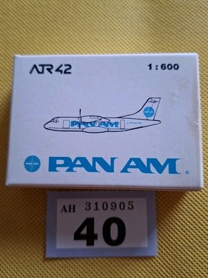 40. Schabak 1:600 Pan Am - ATR 42 - Civil Aircraft Model - Great Condition