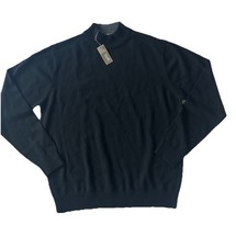 Raffi men's extra fine merino wool sweater, black, Size M/50 NWT