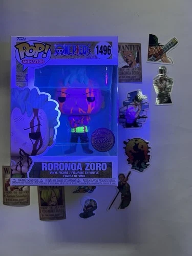 Funko Pop One Piece 1496 Roronoa Zoro Special Edition Blacklight Glow Error