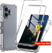 TCL NXTPAPER 70 Pro Phone Case with Tempered Glass Screen Protector, Slim Soft C