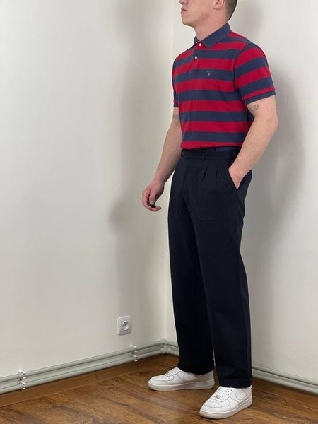 Men Gardeur Trousers Navy 32 / M / 46