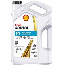 Shell Rotella T4 Triple Protection 15W-40 Diesel Engine Oil, 1 Gallon