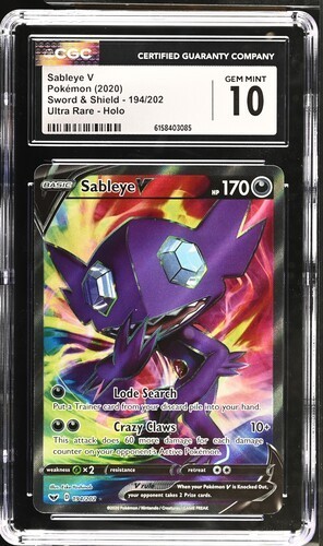 Sableye V graded CGC 10 for sale on eBay