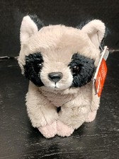 Wild Republic Plush PocketKins 5" Mini Plush Raccoon With Tags