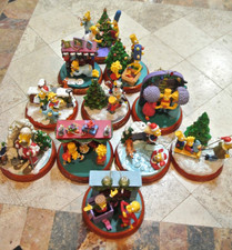 VINTAGE 2004 SIMPSONS CHRISTMAS ORNAMENT SET