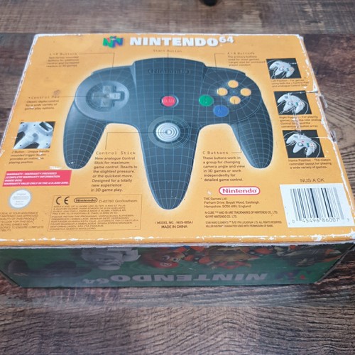 Official Nintendo 64 Black Controller N64 Gamepad Boxed - Picture 6 of 9