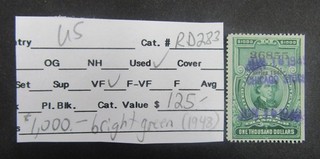 nystamps US Revenue Stamp # RD283 Used $125 S11x2084