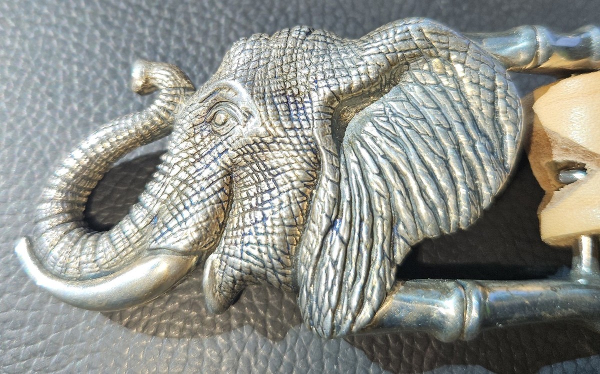 Unique New silver elephant belt buckle Elephant 2 Piece Set – J.W. Cooper main image 3