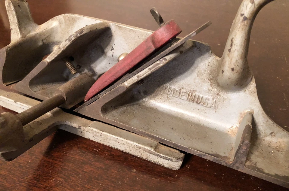 复古 CRAFTSMAN 复式拉贝和填充飞机 带栅栏 美国制造 — 第 3/4 张图片