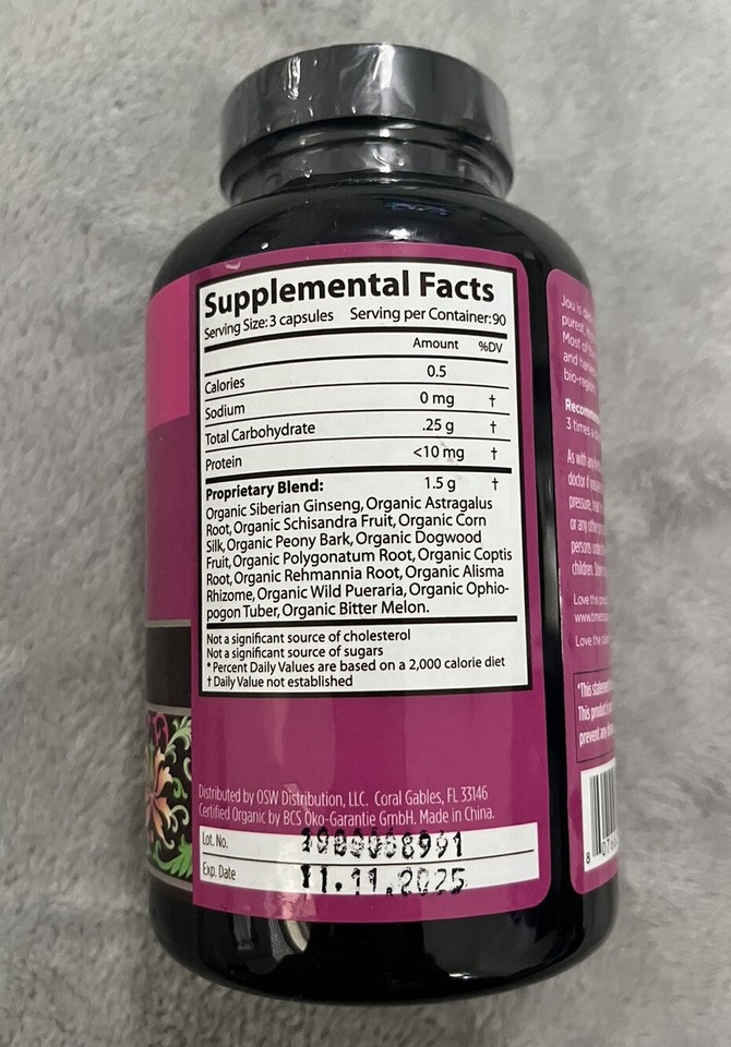 Jou Herbal Supplement Sweet Enough New 270 Capsule Bottle eBay