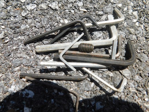 Vtg 1960 Peerless 7 Pieces Hex Key Wrench Set No HK 7S 1/4 to 5/64 Steel USA - Picture 3 of 5