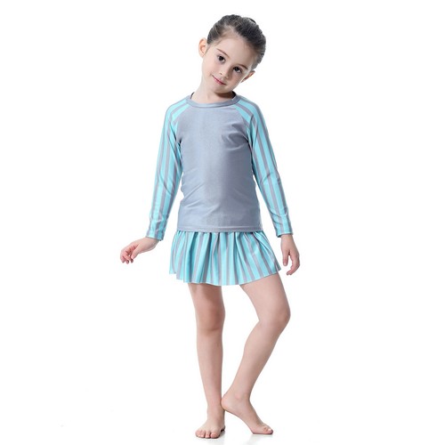 Muslim Kids Girls Swimwear Beachwear Burkini Tops+Pant Swimming Modest Swimsuit - Picture 126 of 299
