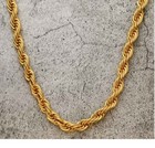 Men &Women's 18K Yellow Gold Filled 28inch 3mm Italian Round Rope Chain Necklace