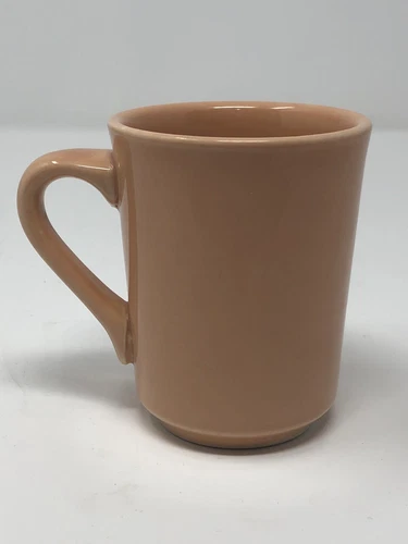 Homer Laughlin Co. HLC Vintage mugs marked USA peach