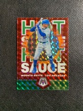 Mookie Betts 2021 Panini Mosaic Hot Sauce Green Mosaic Prizm #HS4 Dodgers