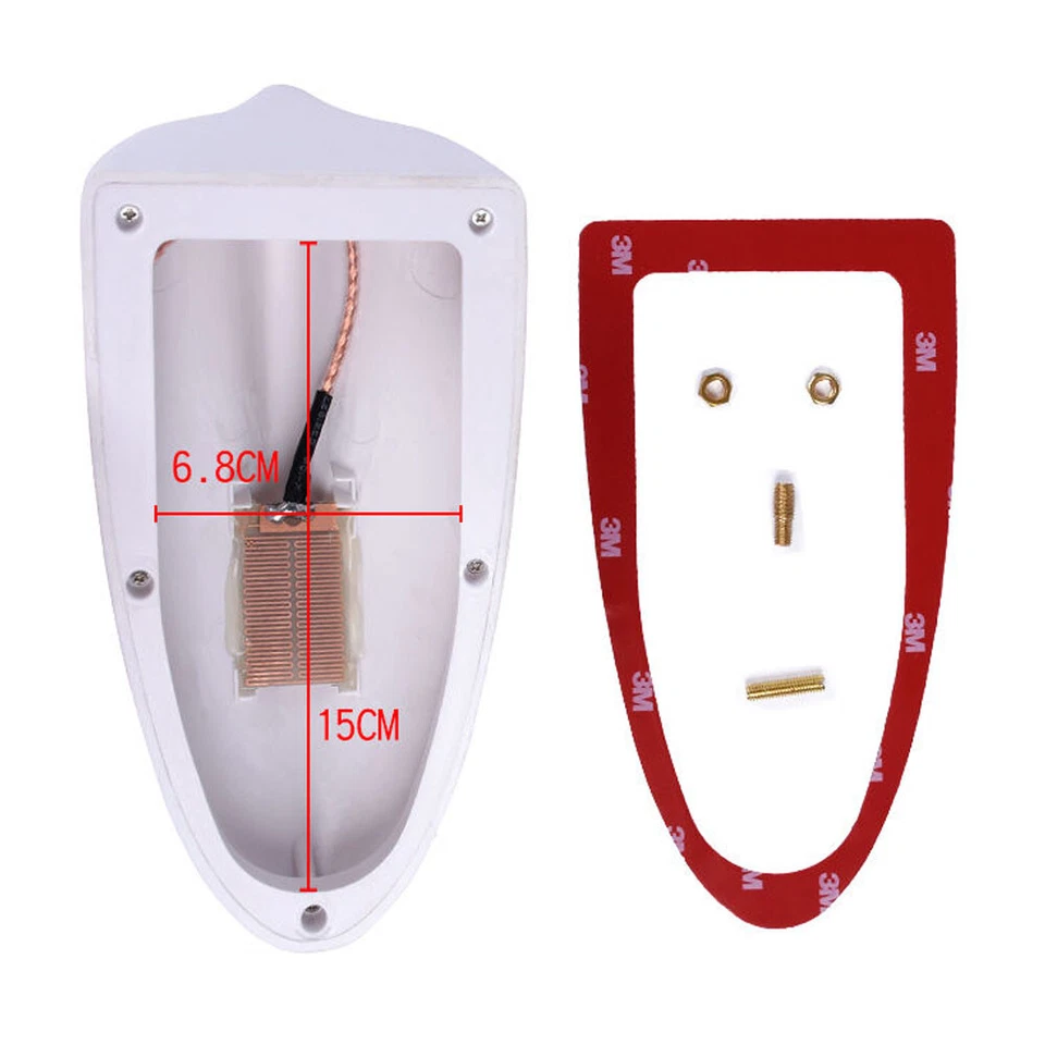 Glossy Black Roof Aerial Shark Fin Radio Signal Antenna For Ford Explorer Escape Foto 3 de 4