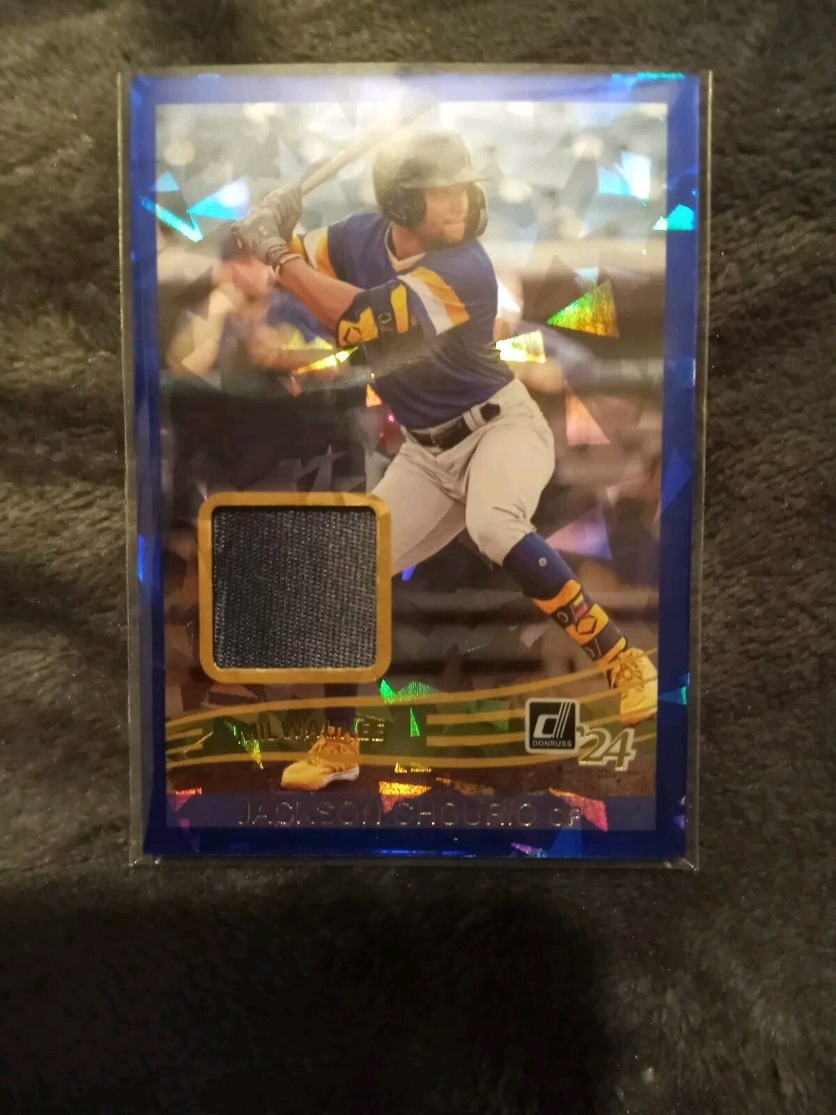 Jackson Chourio 2024 Donruss 84 Jersey Kings Relic Card