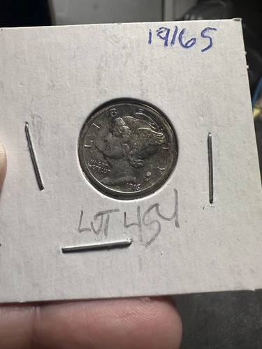 1916-S Mercury dime nice uncirculated  full band  Lot #454