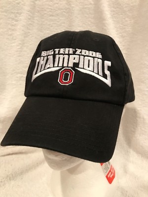 SWEET Ohio State Buckeyes 2006 Big Ten Champs Adult One Size Black Hat, NEW&NICE
