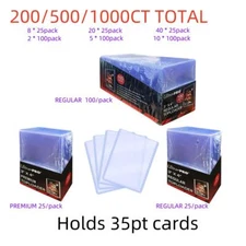 200/500/1000ct Ultra Pro 3" X 4" Top Loader For Standard 35pt Cards Holder
