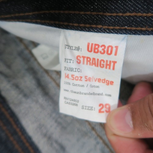 Unbranded Brand Jeans Mens 29 Blue UB301 14.5 oz Selvedge Denim Straight 29x32 - 第 3/12 張圖片
