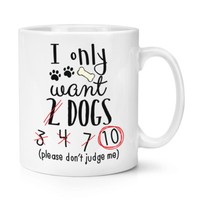 I Nur Want 2 Hunde 284Ml Becher Tasse - Lustig Welpe