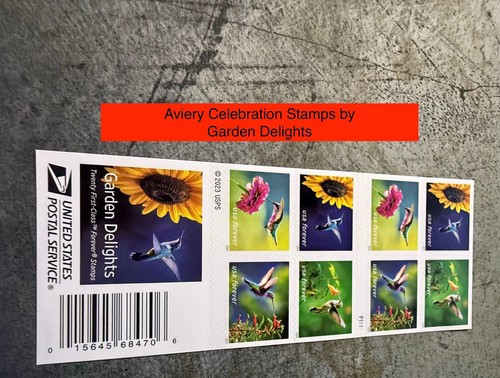 New Book 20 Stamps – “GARDEN DELIGHTS” – Aviary Invitation Stamps – 2023 - Picture 4 of 5