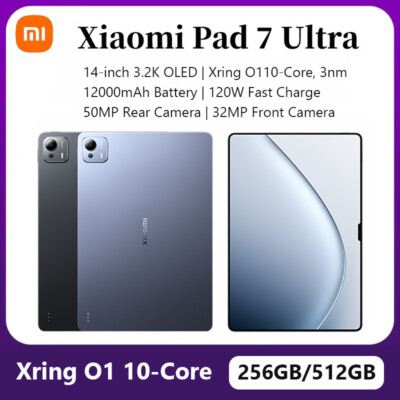 Xiaomi Pad 7 Ultra Tablet Xring O1 10-Core 14 inch 3.2K OLED 120Hz 12000mAh 50MP