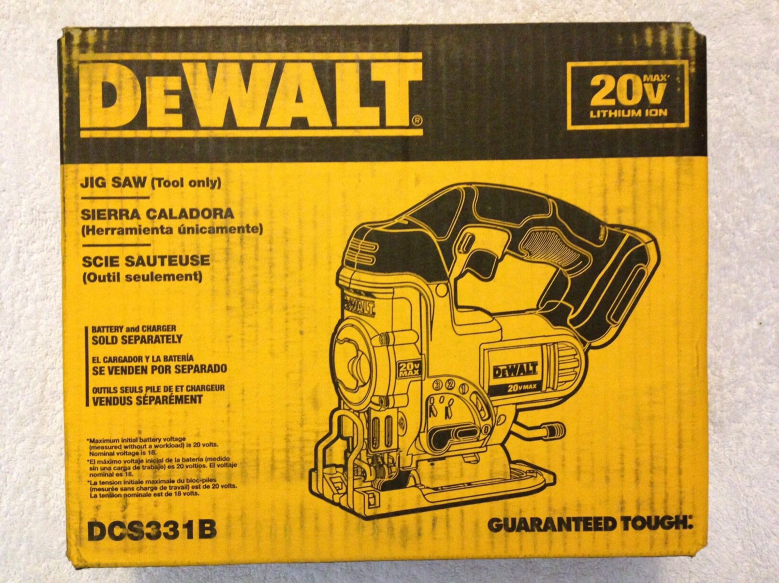 New Dewalt DCS331B 20 Volt 20V Max  Cordless Jig Saw (Bare Tool) New In Box