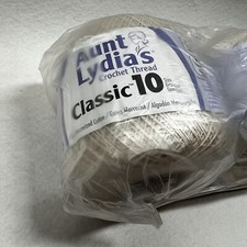 Lot of 3 Aunt Lydia's Ecru Classic Size 10 Crochet Thread Coats  Clark