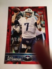 2015 Topps Jumbo 5x7 Red Parallel Zach Mettenberger Titans 221 #'d 20/25 Low S&H