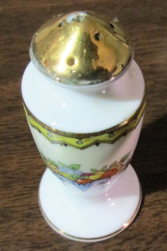Noritake Modjeska Salt & Pepper Shakers Set Porcelain Fruit Floral Urn Miniature - Picture 13 of 24