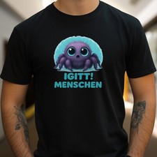 Funshirt Spinne mit Ekelblick – „Igitt, Menschen!“ Humor Shirt
