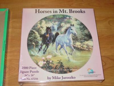 SunsOut Bradford Exchange HORSES IN MT. BROOKS Picture Puzzle - 1000 Pieces NEW
