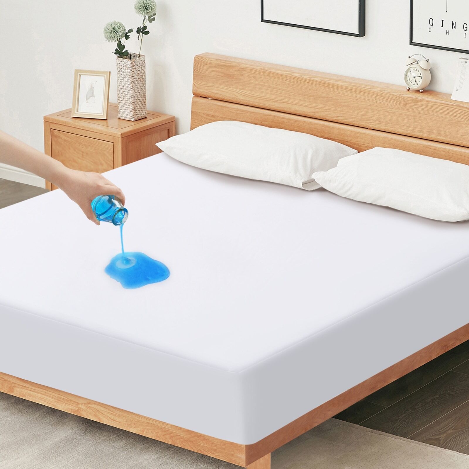 Mattress Protector Waterproof Cover, Mattress Fitted Sheets-image