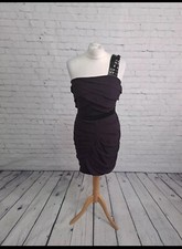 Lipsy Purple One Strap Ruffle Mini Dress Womens Size 12
