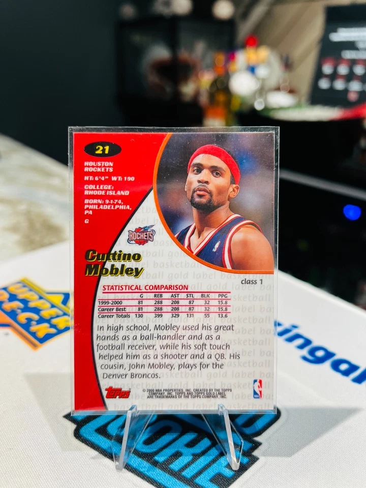 2000-01 Topps Gold Label - Class 1 #21 CUTINO MOBLEY HOUSTON ROCKETS - Image 2 of 2