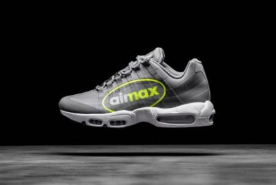 Nike Air Max 95 NS GPX Big LOGO Grey VOLT Neon AJ7183 001 Nike Air Max 95 NS GPX Big LOGO Grey VOLT Neon AJ7183 001