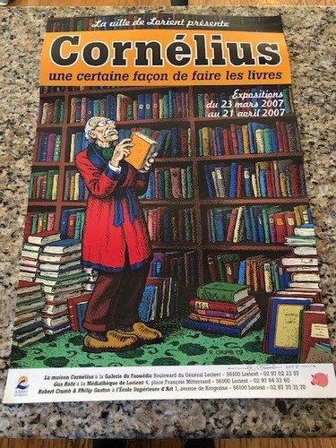 R. CRUMB - CORNELIUS 2007 EXHIBITION POSTER - FRANCE 2007 SIGNED BY CRUMB - Picture 4 of 5