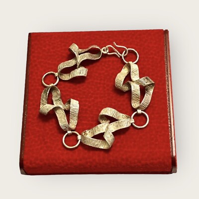 Old 835 Gold Plated Silver Bracelet Dutch Manufacture Art Nouveau